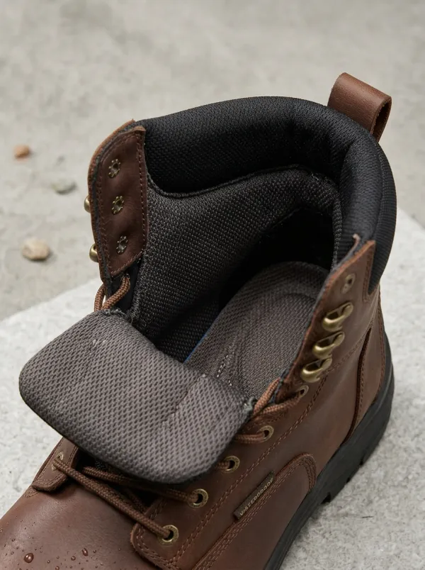 Urban-Utility Leather-Look Men's Waterproof Work Boots