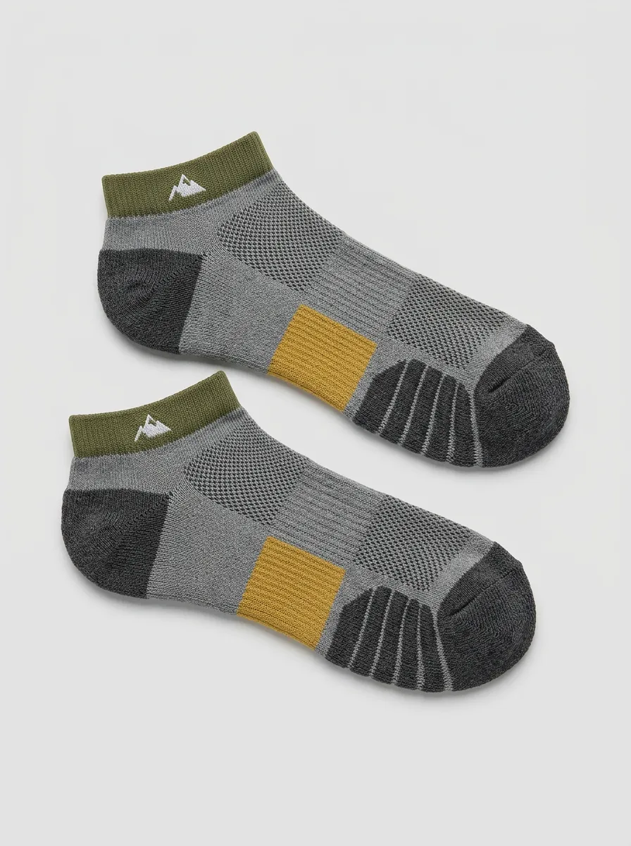 Printed Mountain Ankle Socks for Men