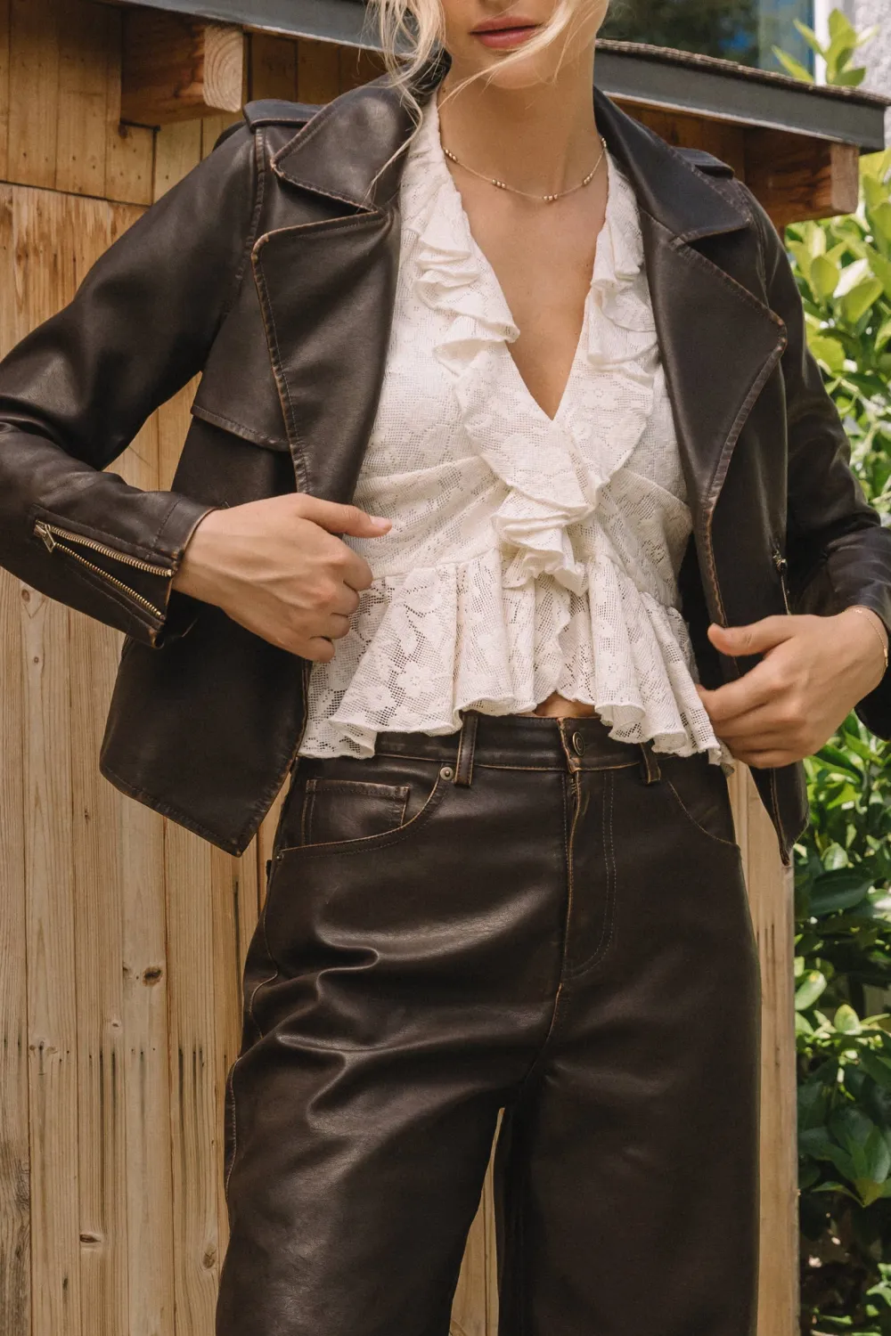 Easygoing Moto Leather Jacket