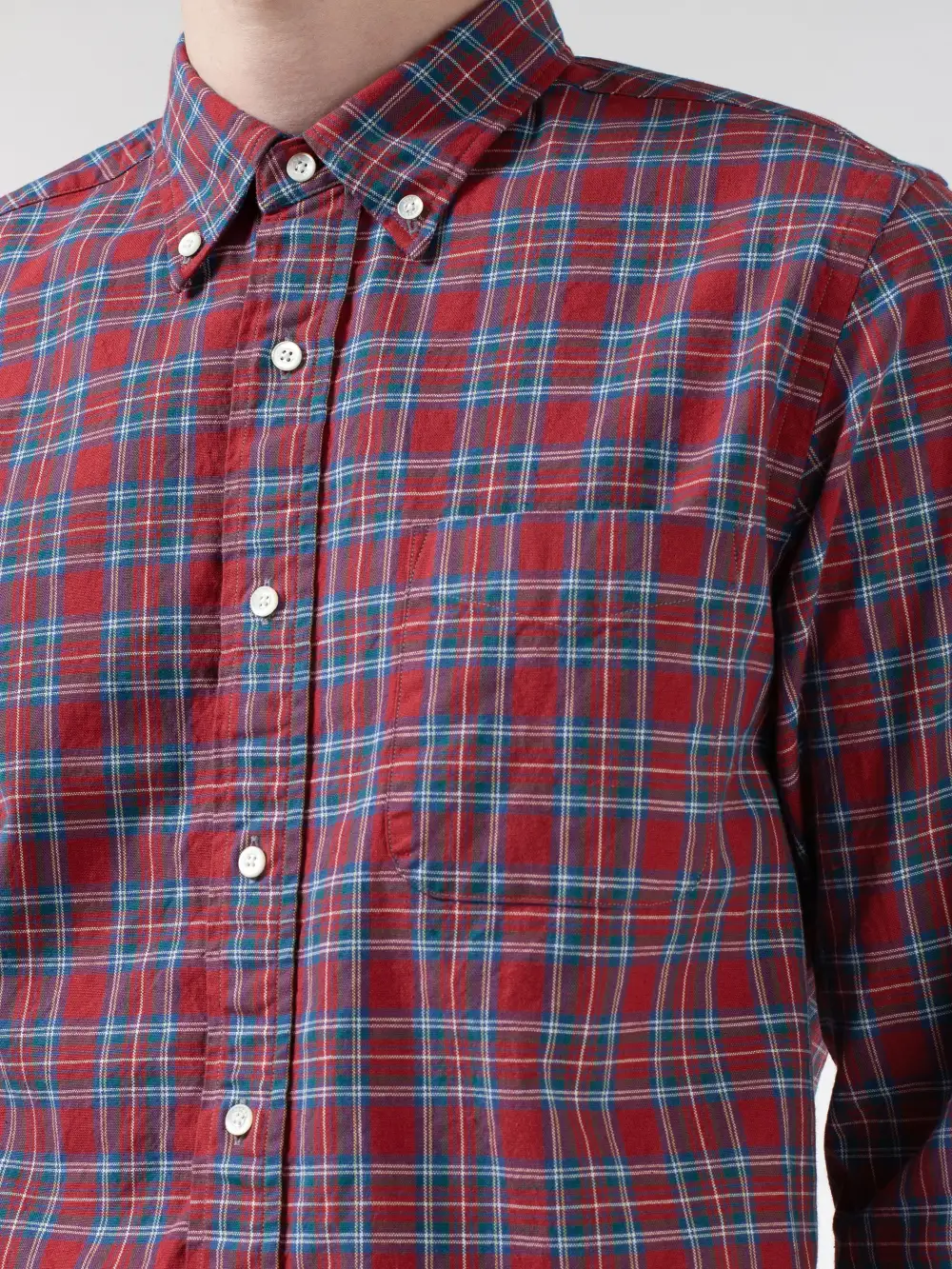 Men's Button Down Collar Checked Shirt