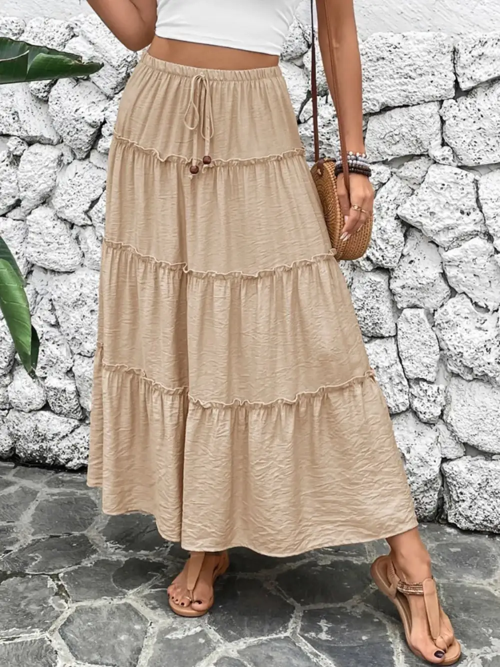 Sleek Frill Tiered Skirt
