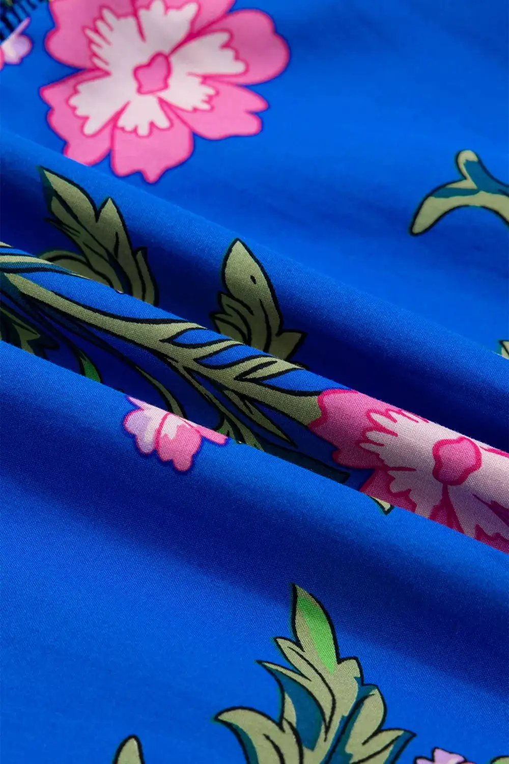 Floral V Neck Short Sleeve Dress Casual