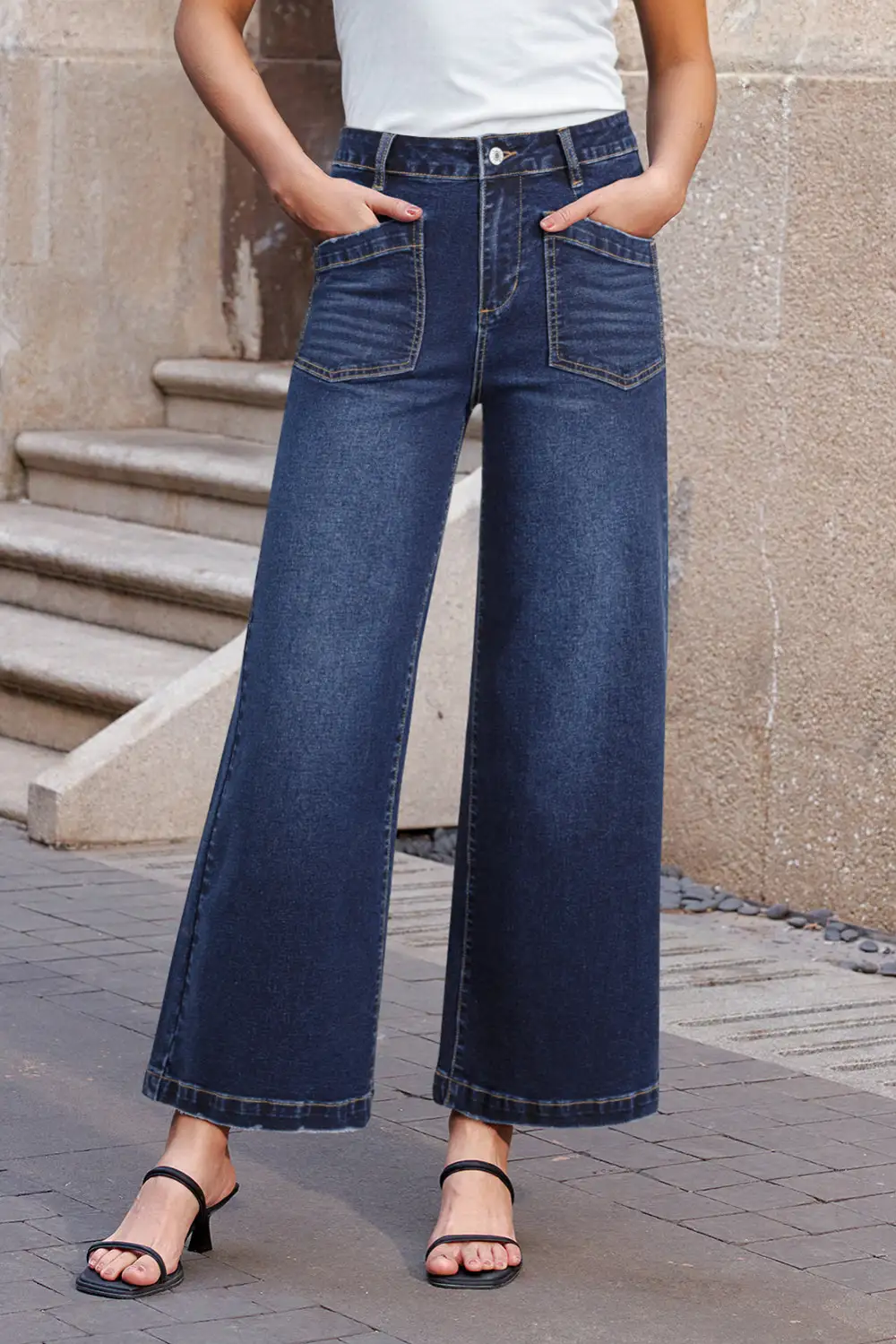Pocketed Denim Jeans