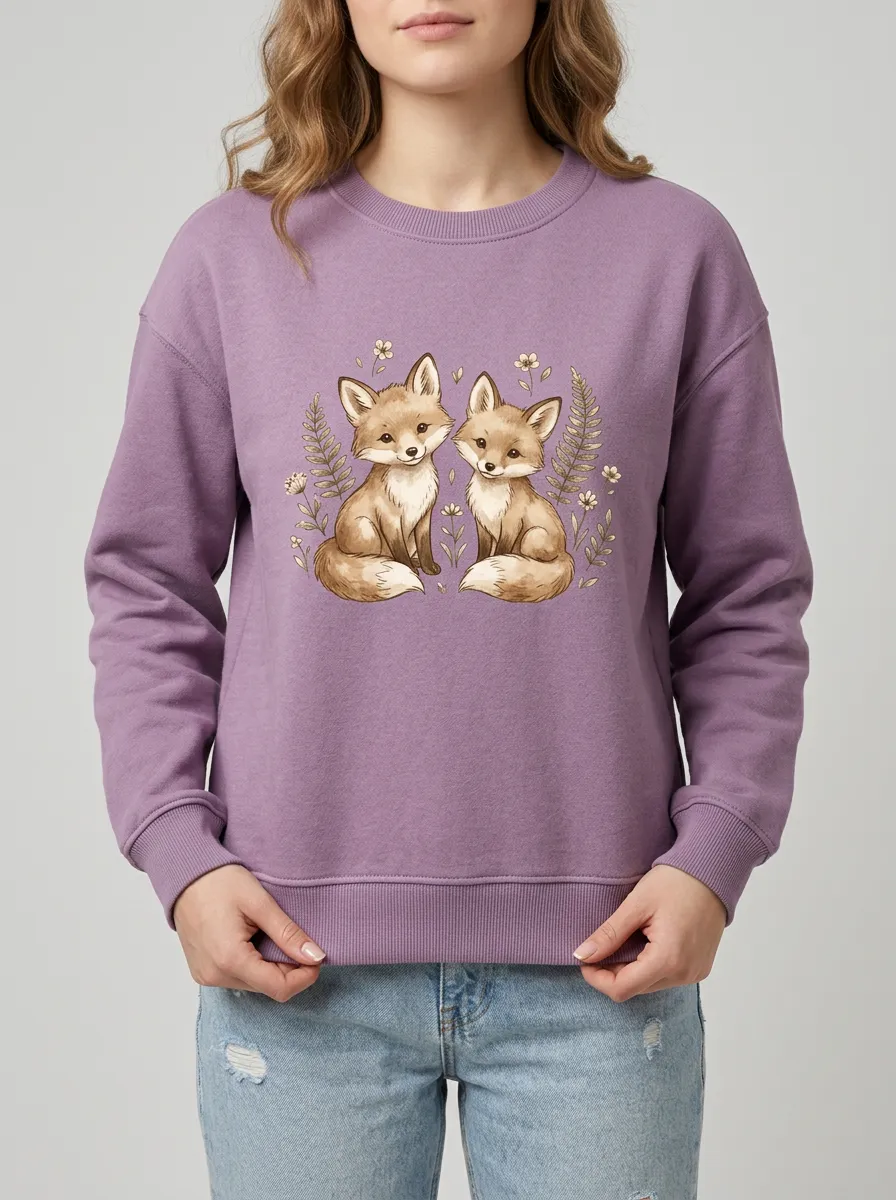 Women's Floral Motif Everyday Sweatshirt