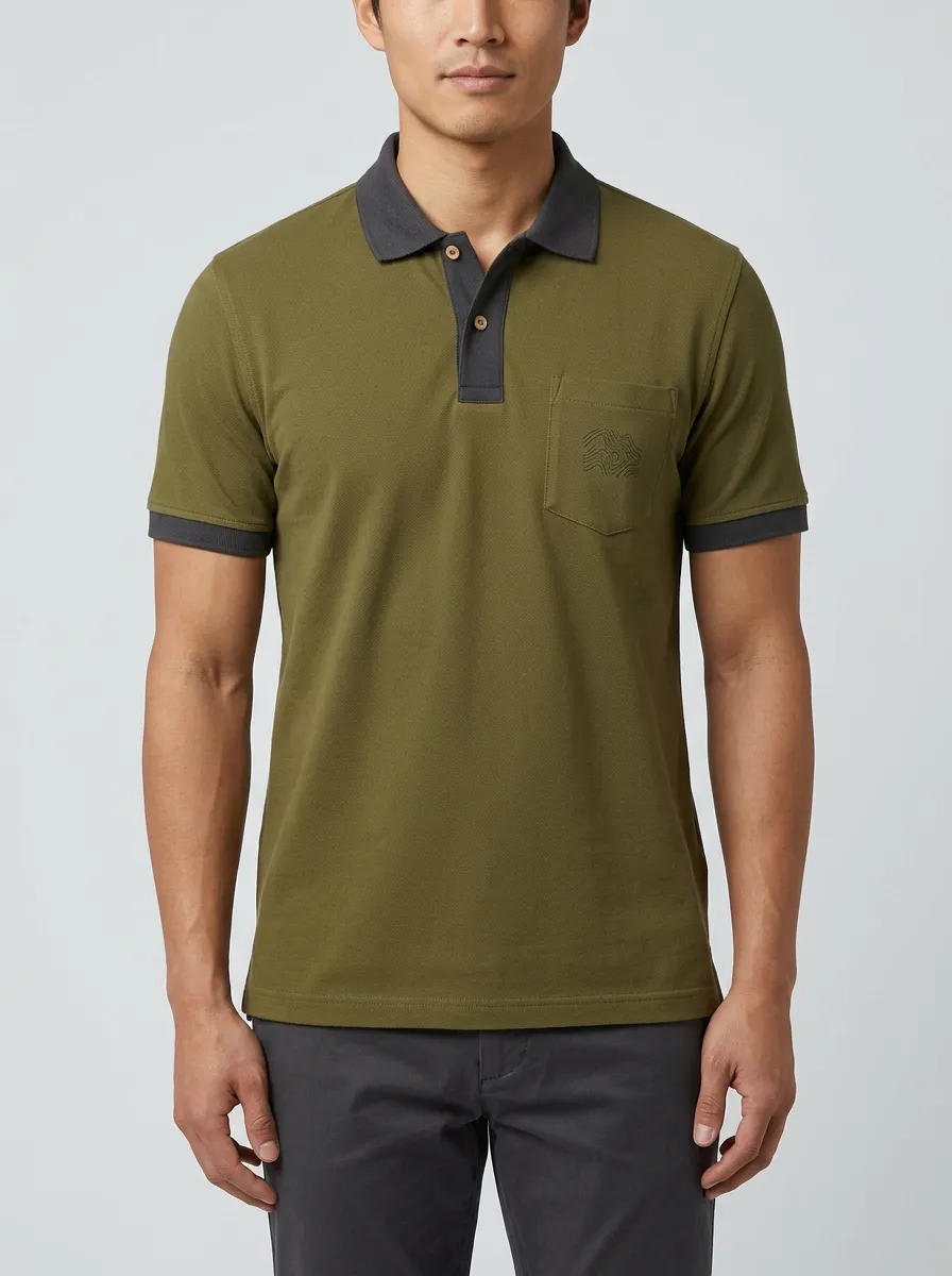 Modern Topographic Men's Polo Shirt