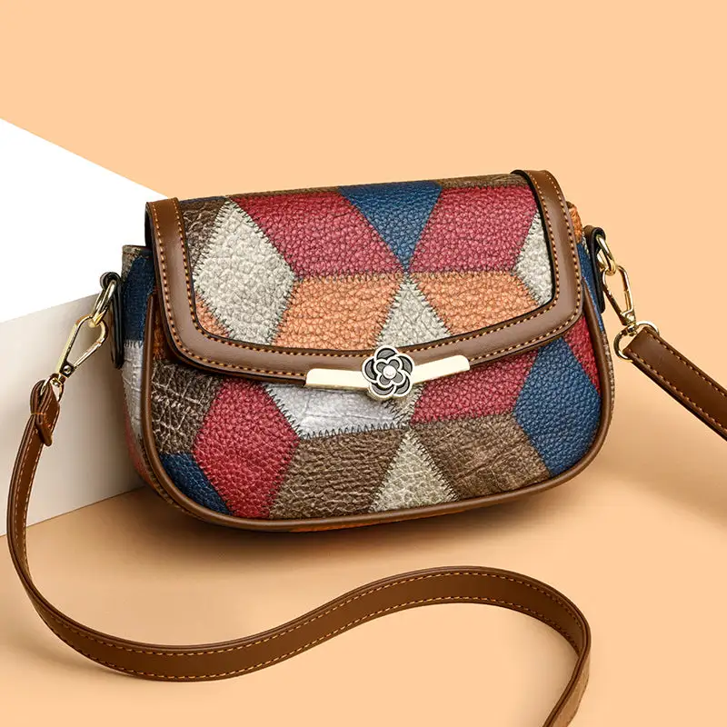 Structured Textured Crossbody Bag