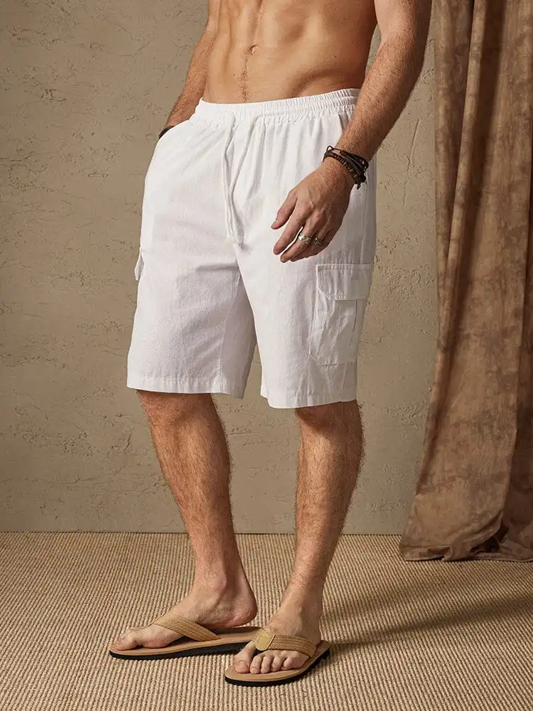Linen Pocket Drawstring Shorts