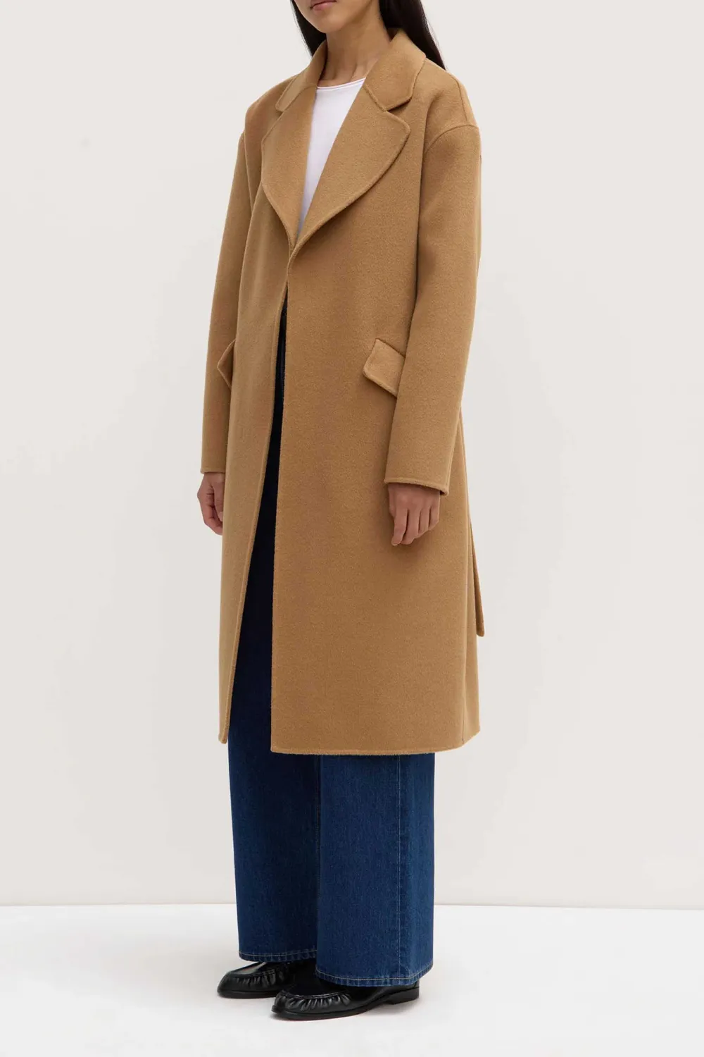 Shoulder Down Single Breasted Coat