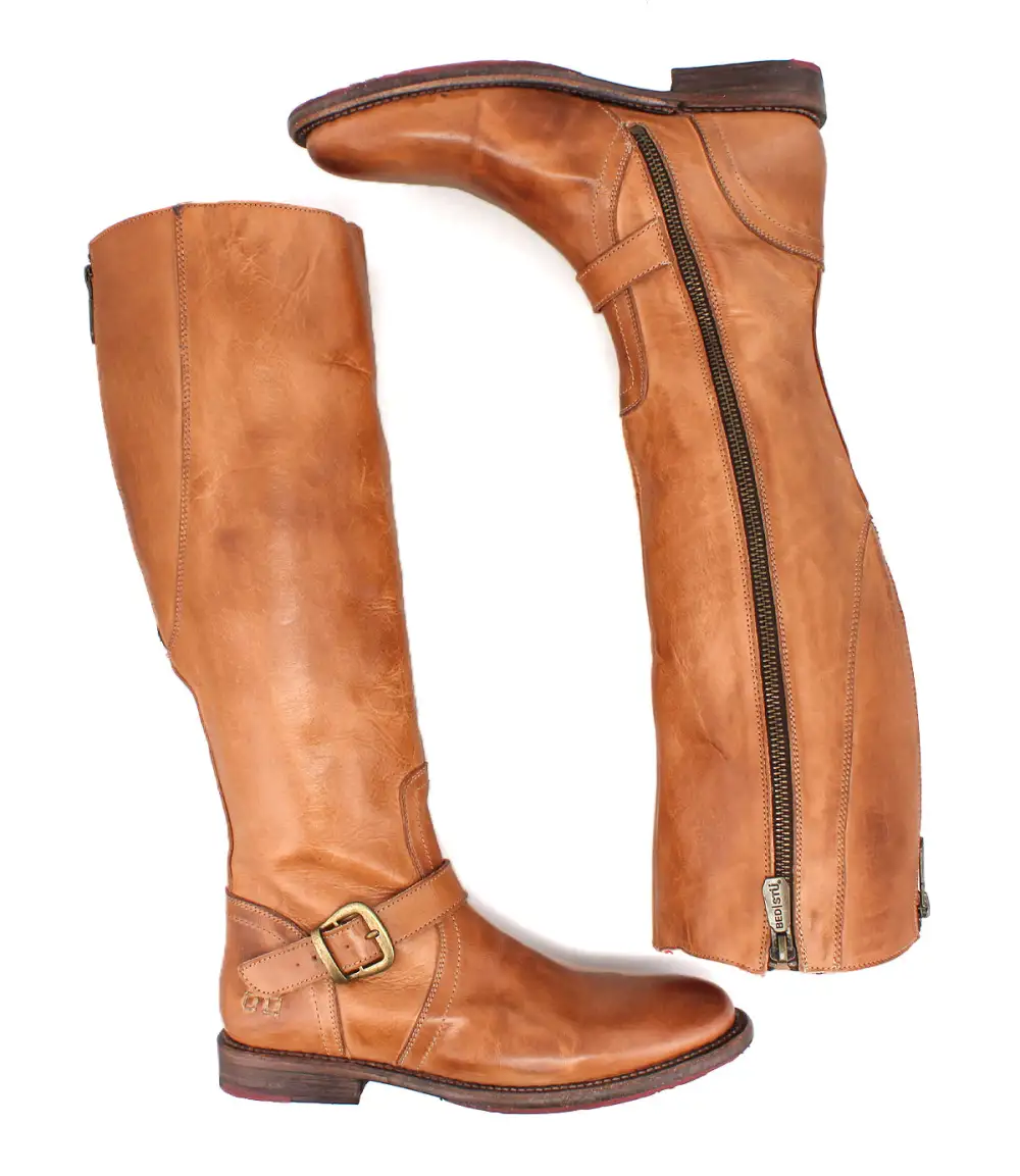 Buckled Layered Riding Boots