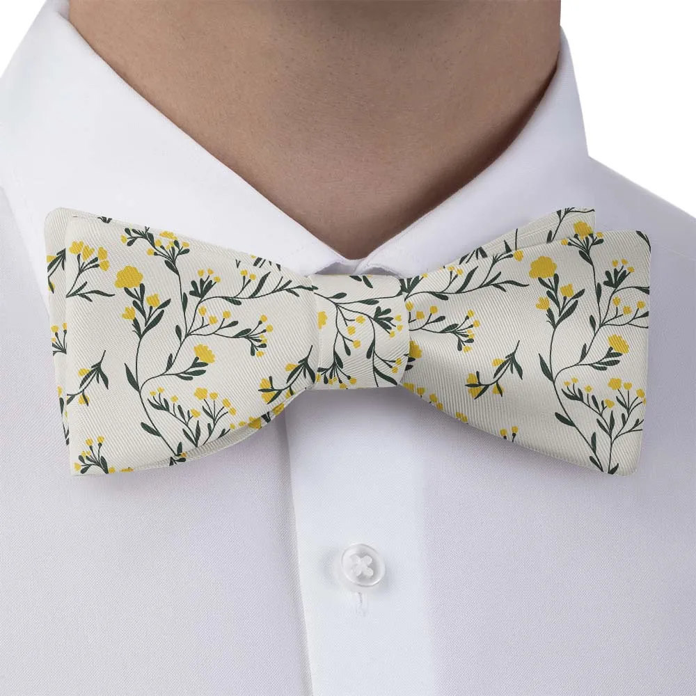 Folksy Floral Motif Bow Tie