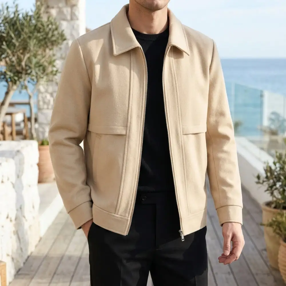 Cotton-Blend Layering Jacket