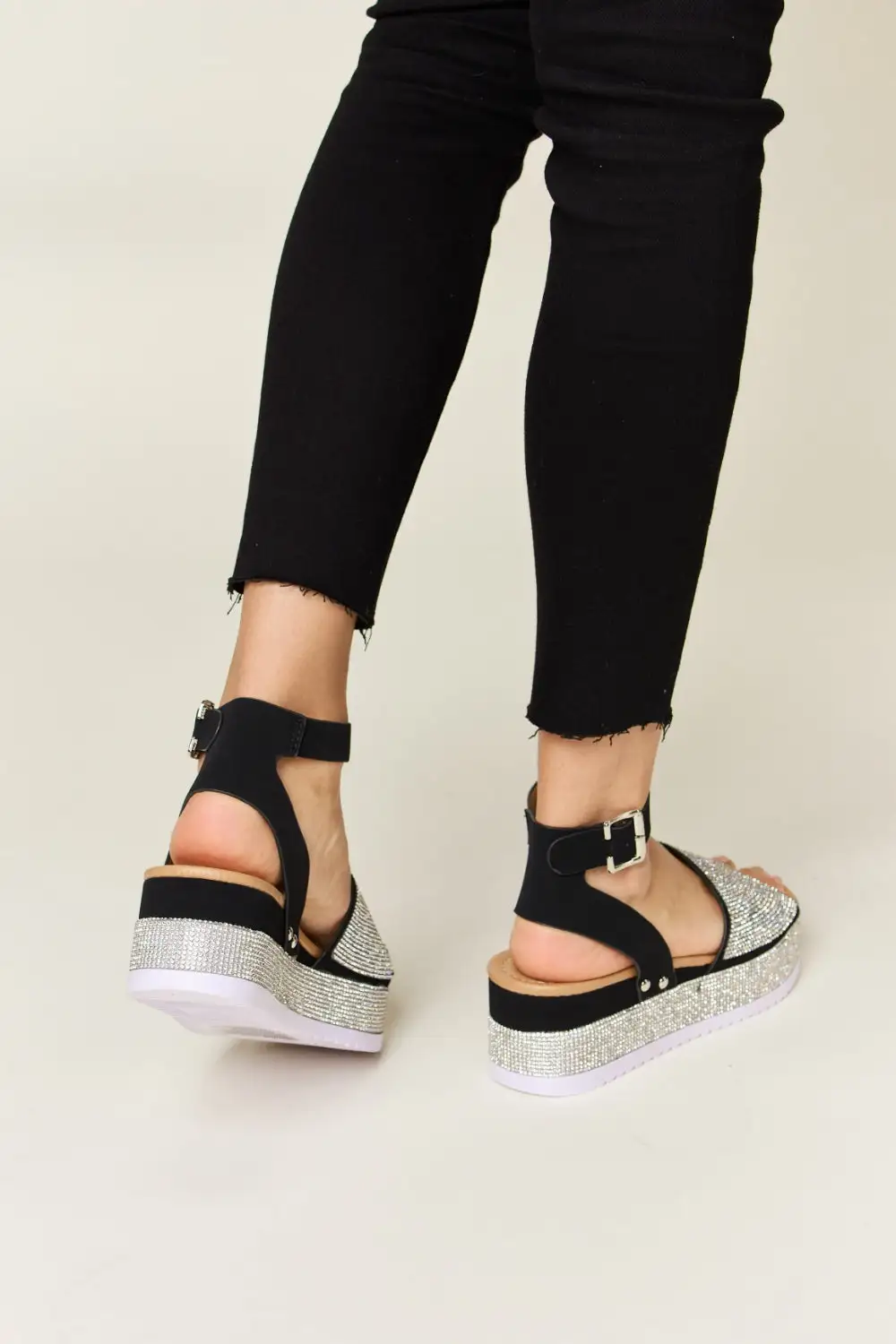 Wedge Rhinestone Sandals