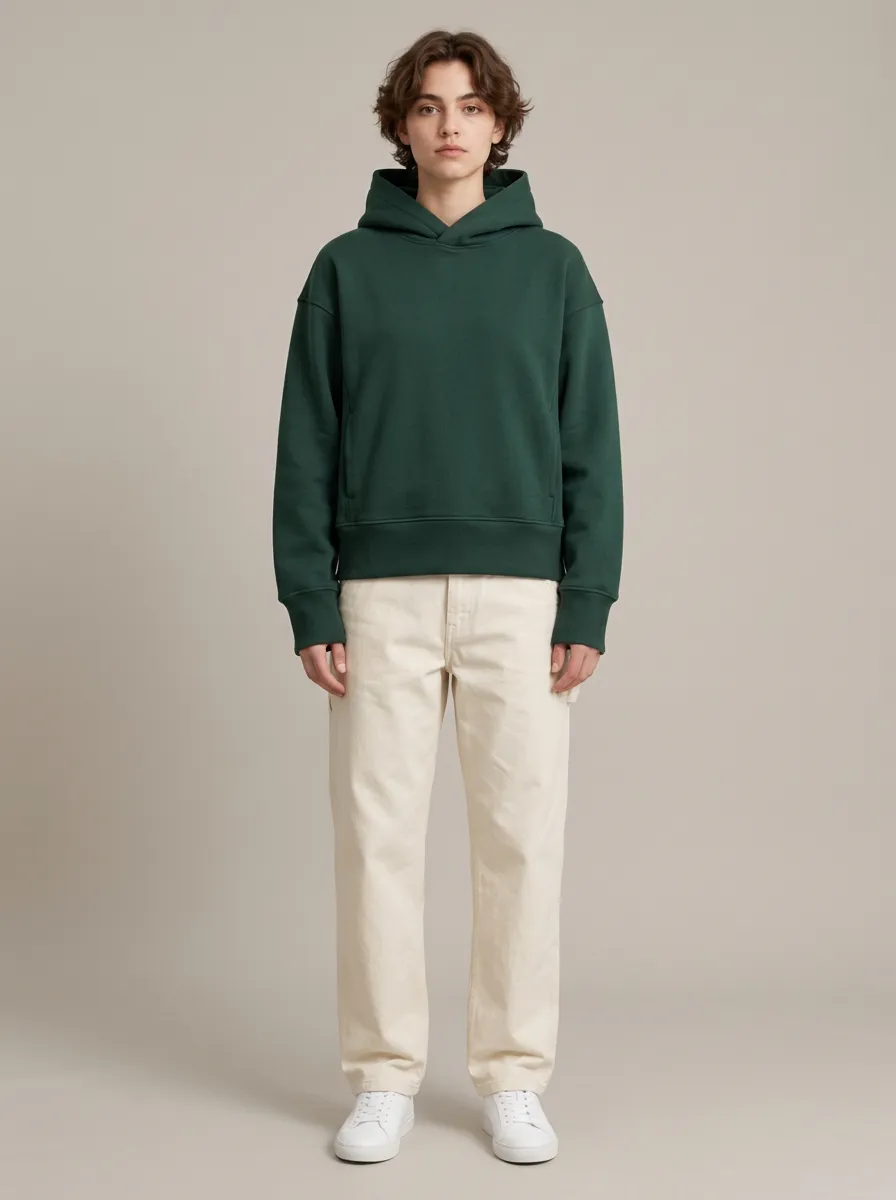 Unisex Plain Simple Casual Pullover Hoodie