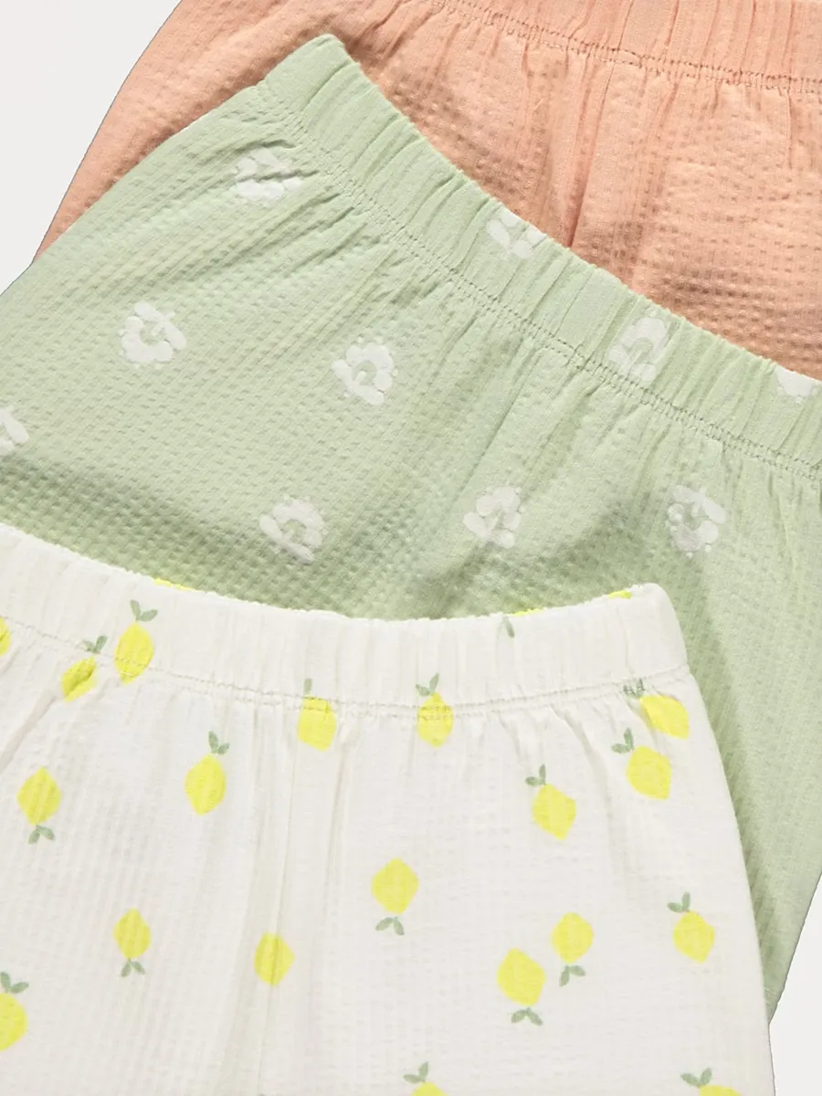 Pastel Textured Shorts 3 Pack