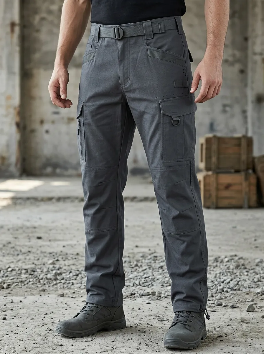 Men's Adventure Reinforced-Knee Multi-Pocket Waterproof Tactical Cargo Pants