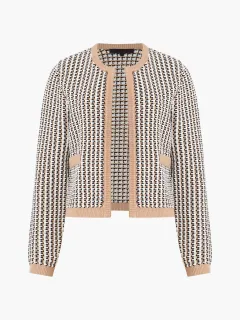 Stylish Textured Crewneck Cardigan