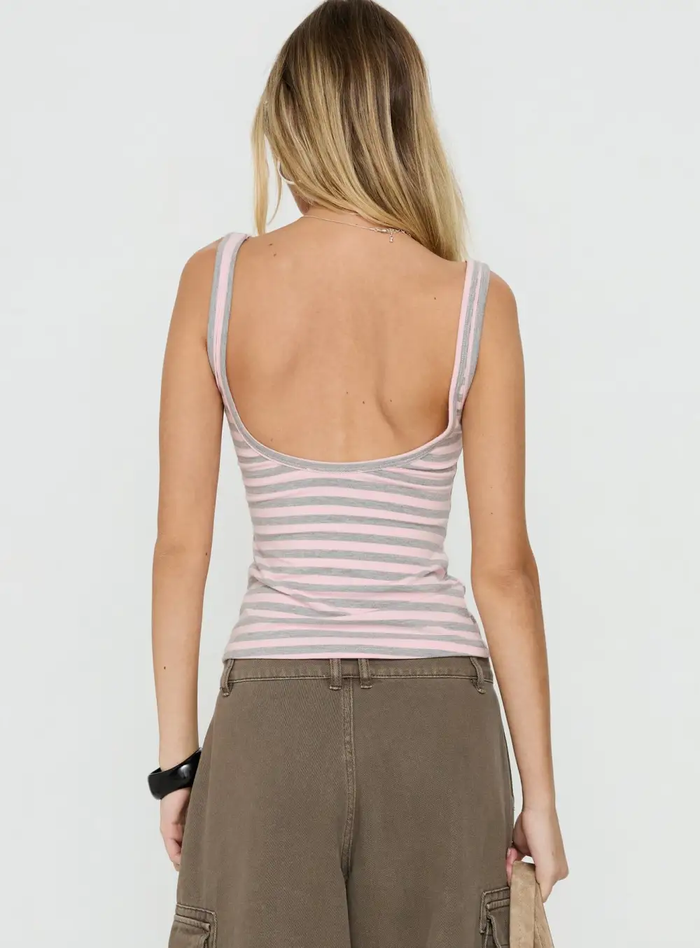 Scoop Neck Low Back Tank Top