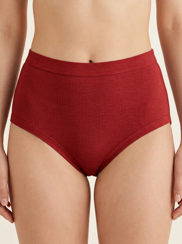 Women's Classic High-Waisted Ribbed Panties