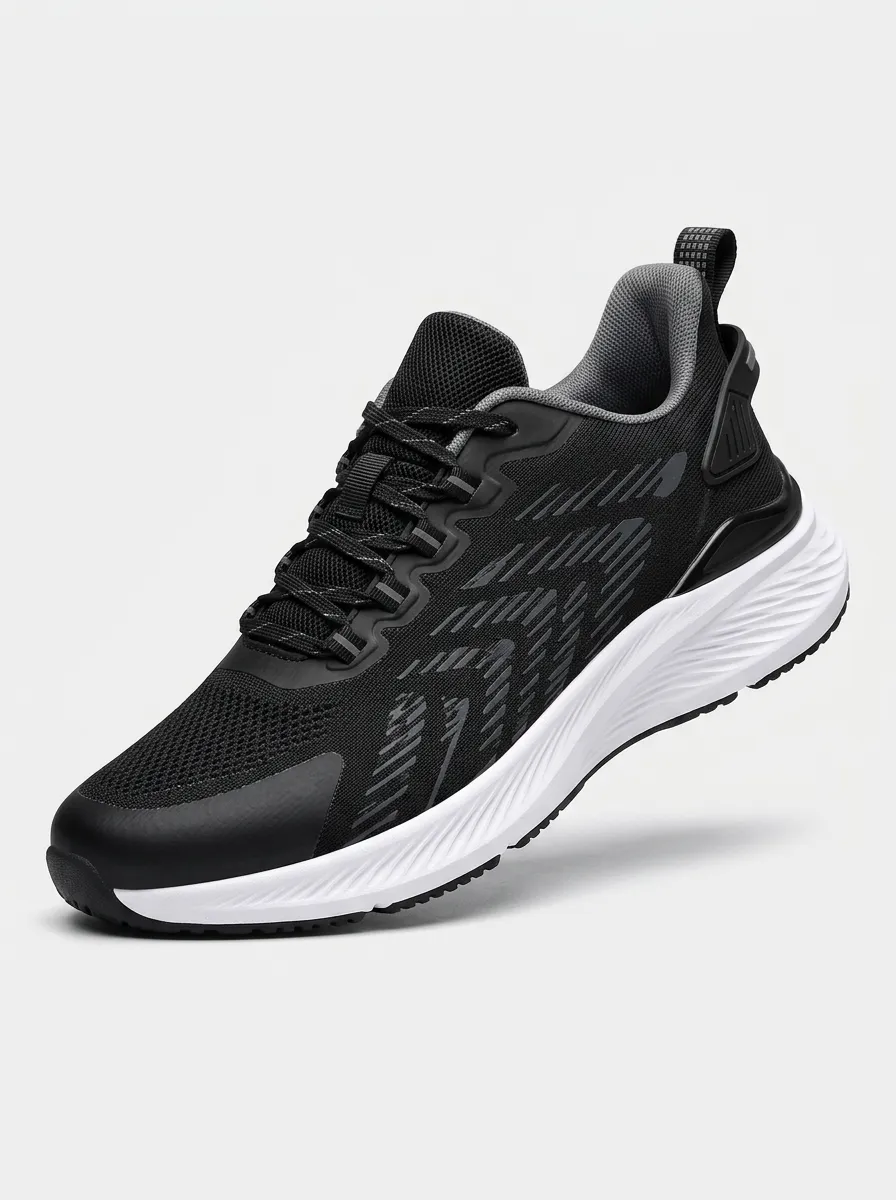 Men's Black Performance Athletic Sneaker
