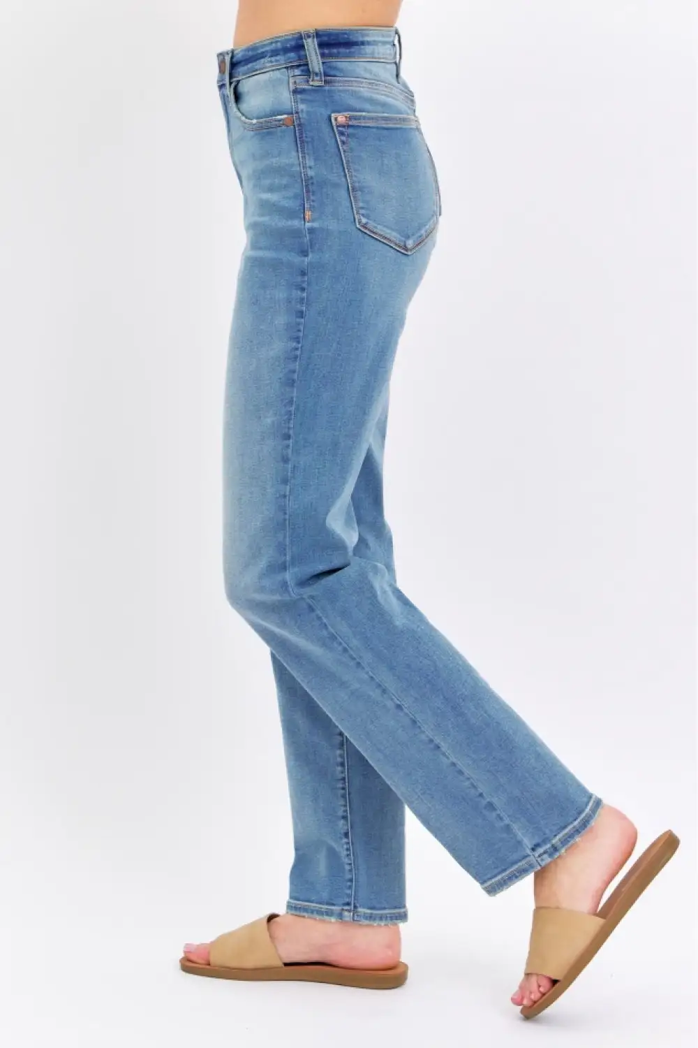 Refined High Rise Straight Leg Jeans