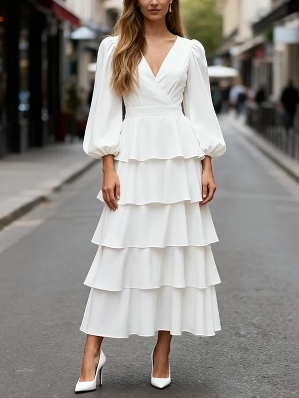 Waisted Neck Maxi Dress