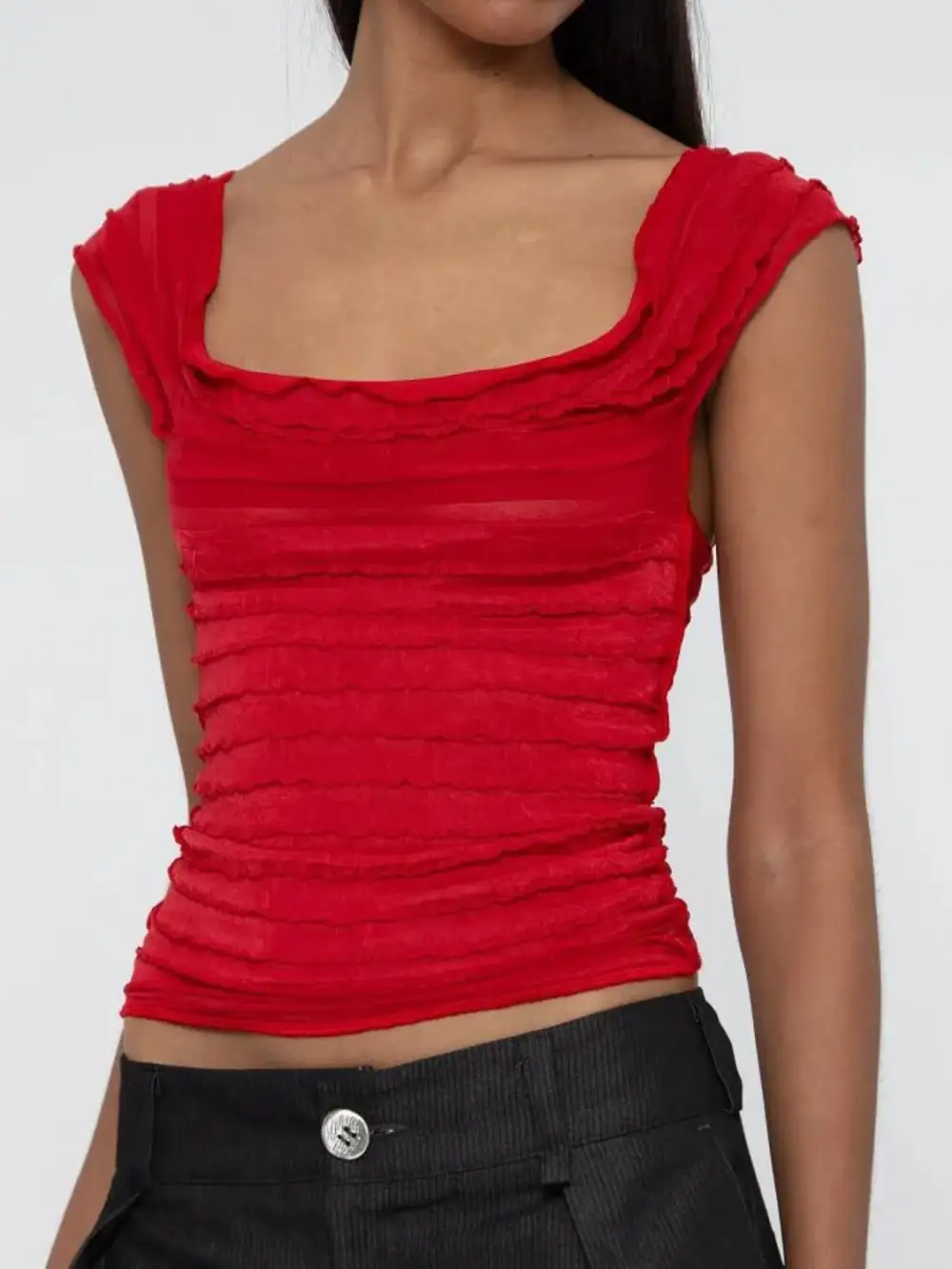 Ruched Solid Tank
