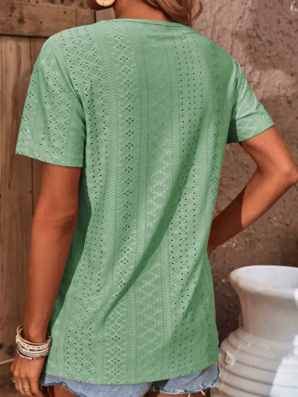 Textured Refined Short-Sleeve T-Shirt