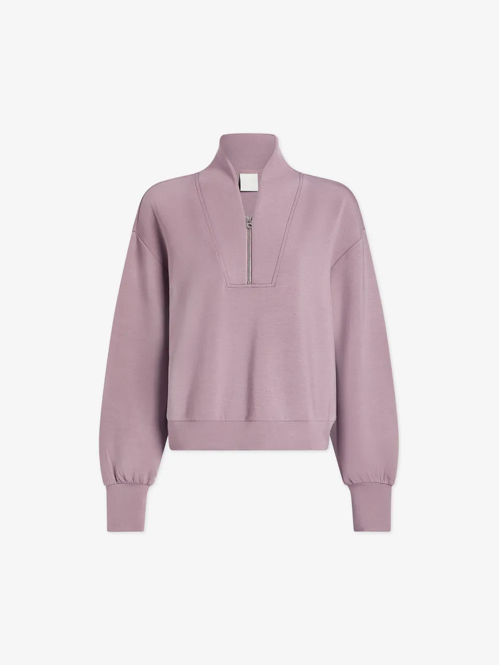 Chic Half-Zip V-Neck Oversized Sweatshirt