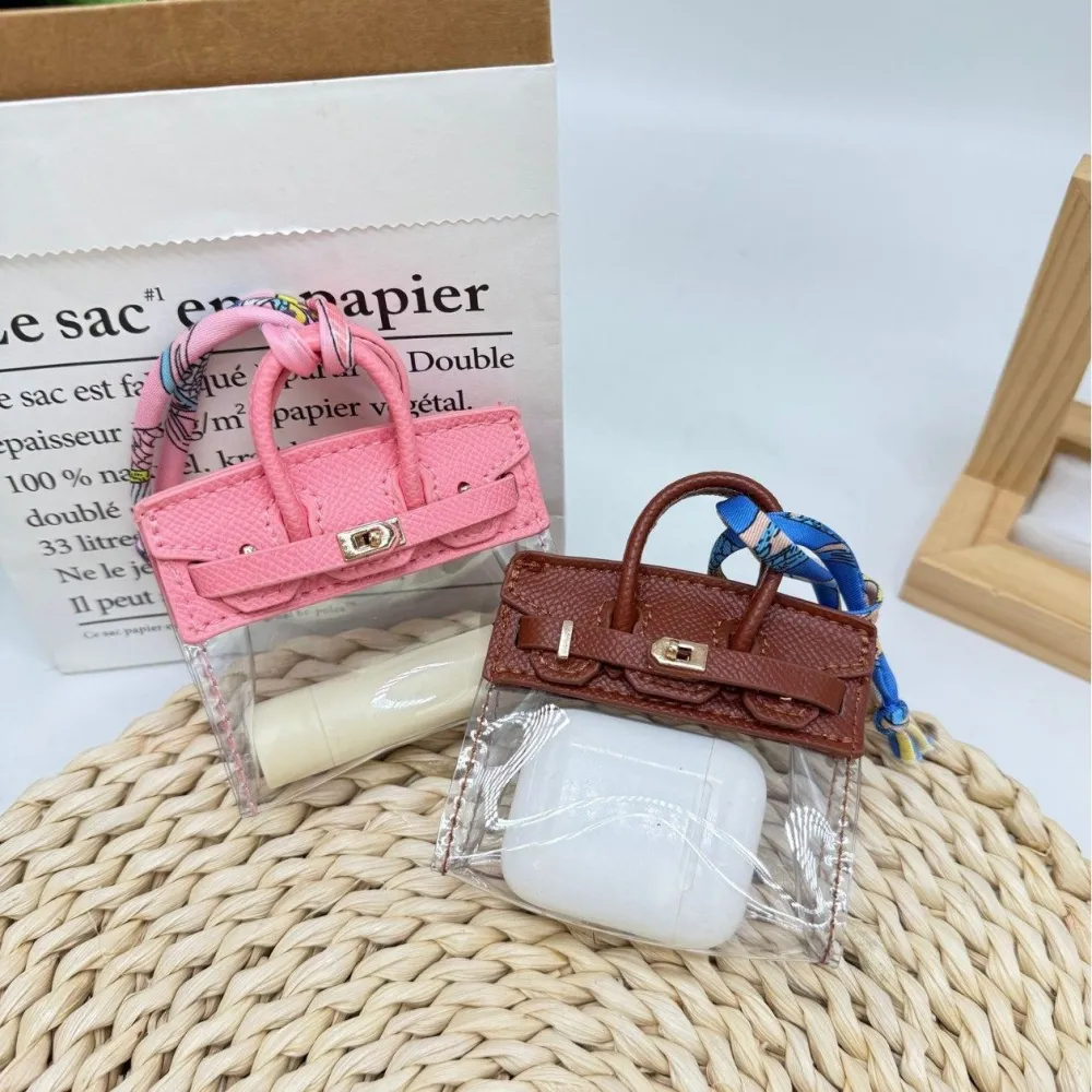 Mini Transparent Earphone Case Bag Charm