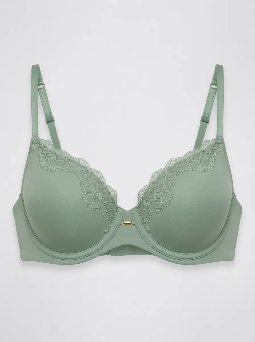 Women's Clean-Line Underwire Floral-Lace Lace-Trim Bra