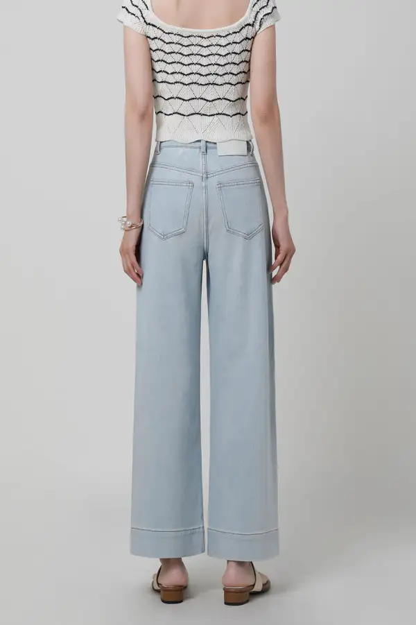 Wide-Leg Classic-Fit Jeans