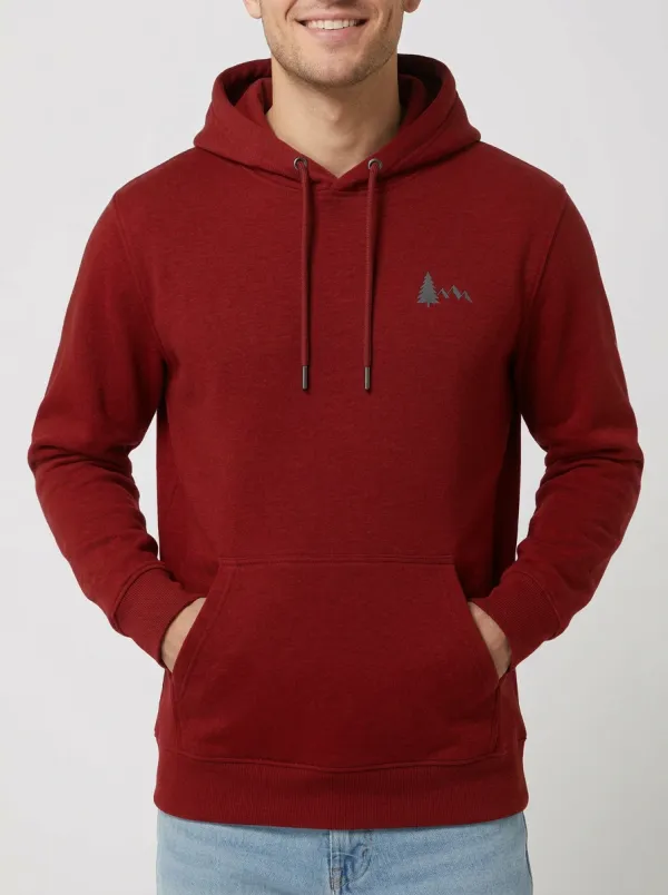 Everyday Mountain Graphic Pine Tree Graphic Outdoor-Inspired Modern Look Men's Hoodie