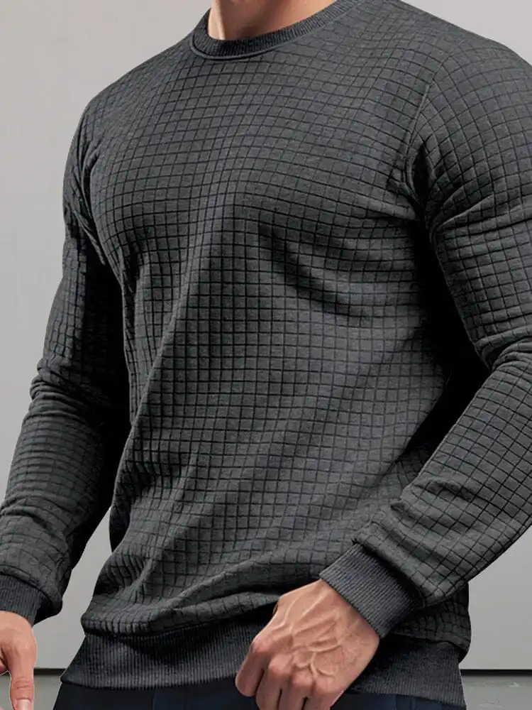 Casual Plaid Pullover Sweatshirt Hoodie