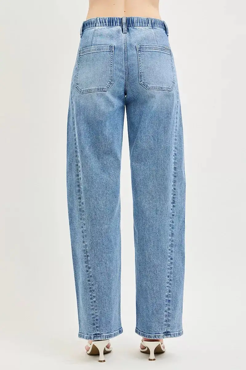 Drawstring Cropped Jeans