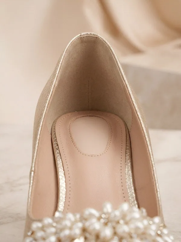 Rhinestone Pearl Bridal Women's Formal High Heels