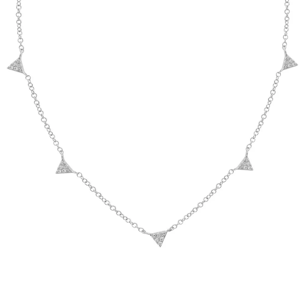 Contemporary Graceful Classic Diamond Necklace
