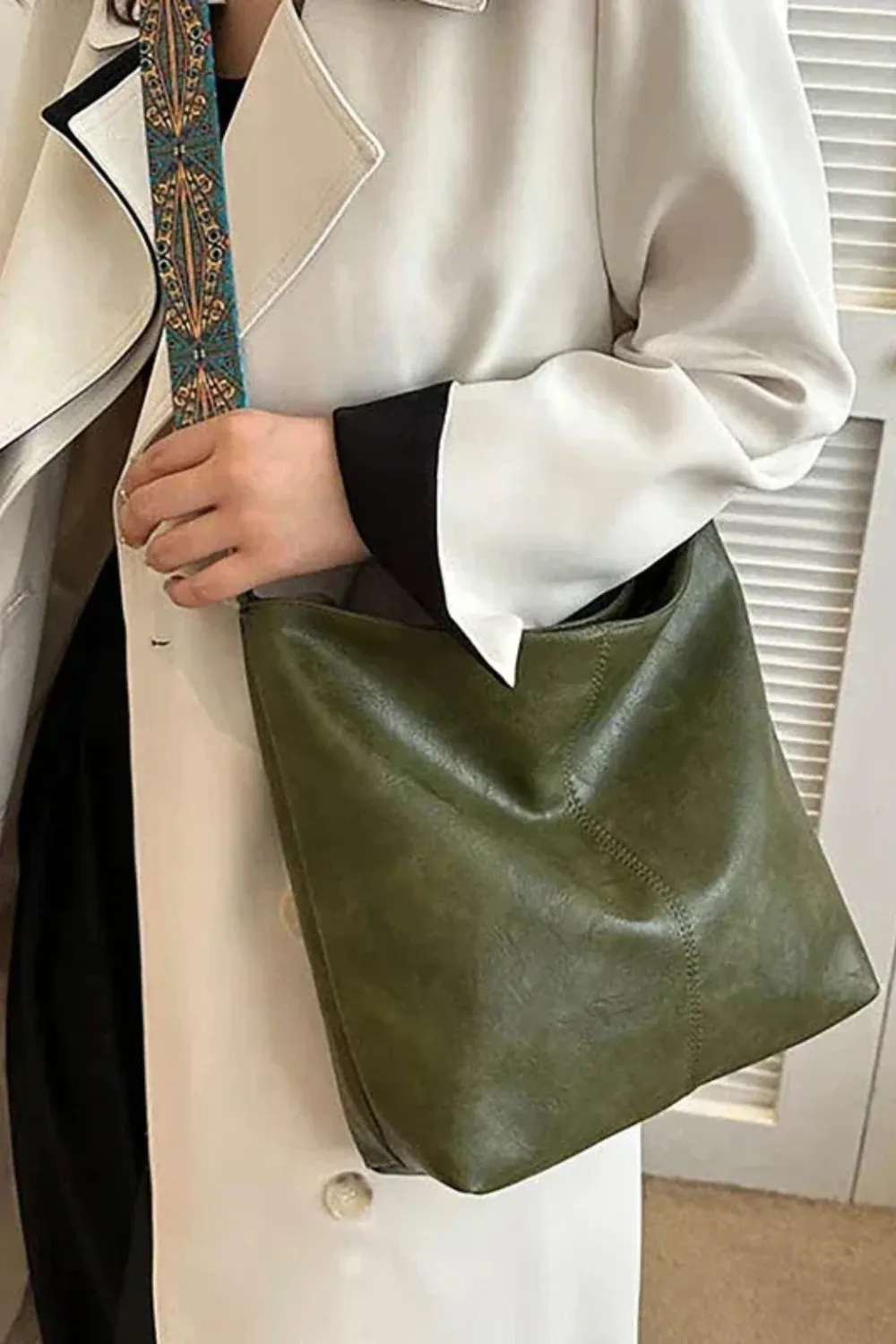 Leather Crossbody Shoulder Bag Adjustable Strap