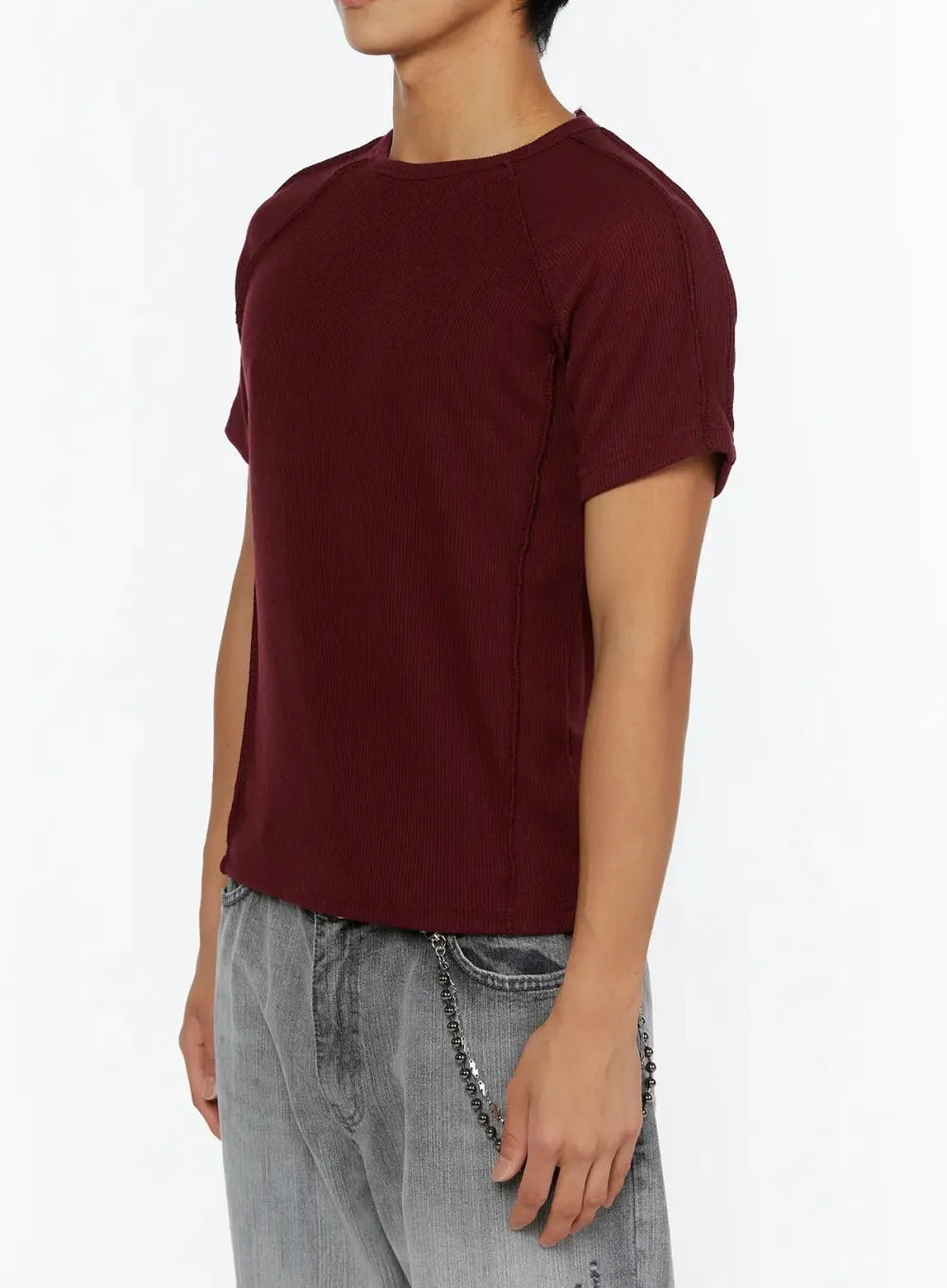 Men's Basic Ribbed T-Shirt