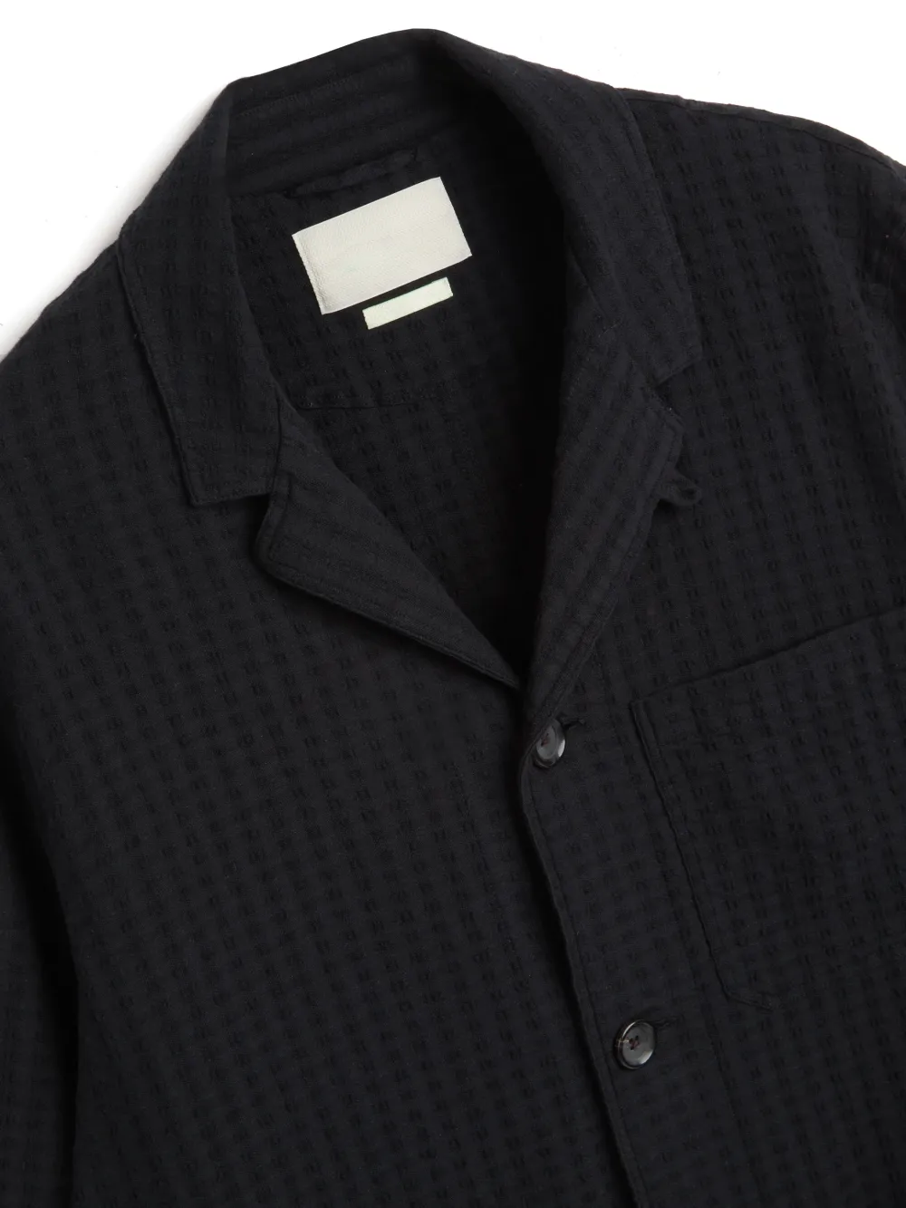 Black Long Sleeve Cotton Shirt Jacket