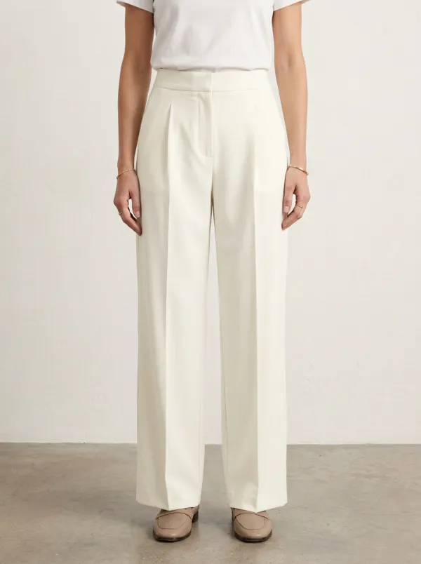 Modern Design Pleated Wide-Leg Trousers
