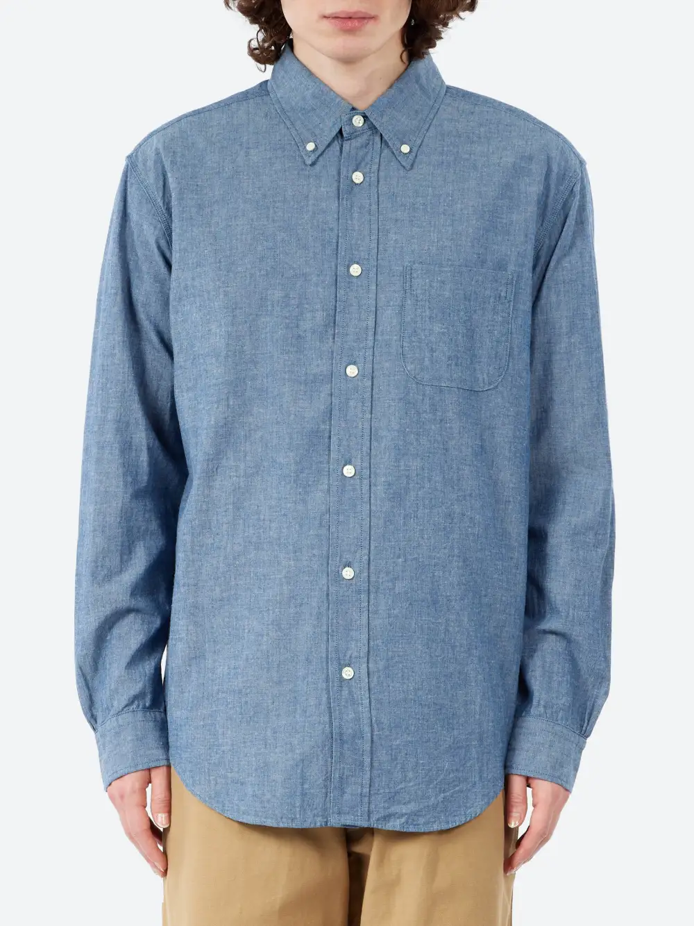 Men's Chambray Button Down Collar Shirt