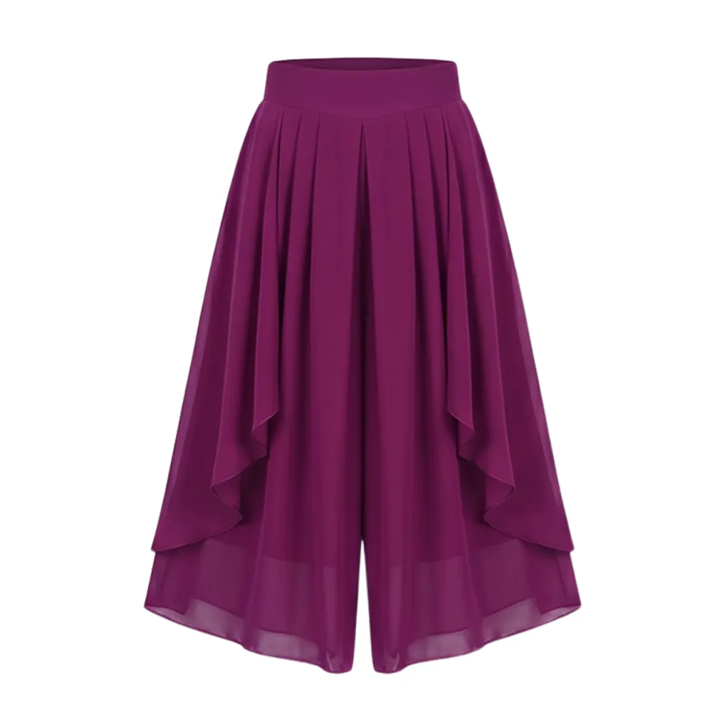 Culottes with Skirt Drape Pants