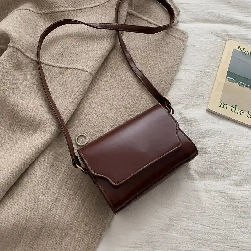 Refined Leather: Mini Leather Messenger Bag