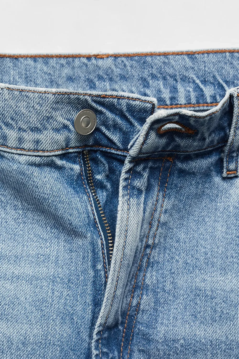 Regular-Fit Medium-Wash Jeans