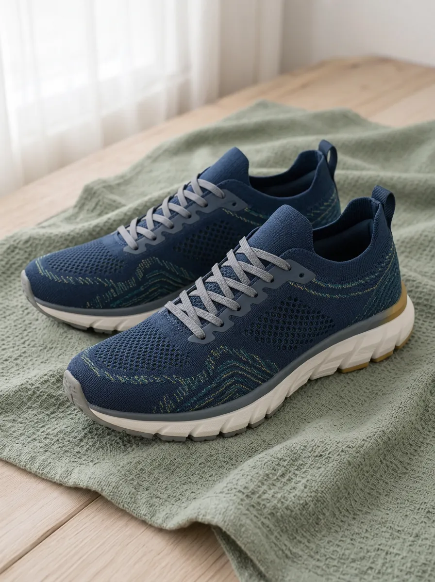 Women's Casual Sport Abstract Wave Pattern Printed Sneakers