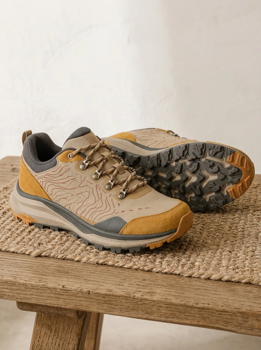 Women's Track Hiking Lover Topographic Map Printed Sneakers