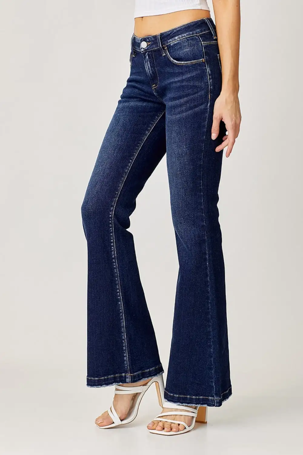 Low Rise Flared Denim Jeans