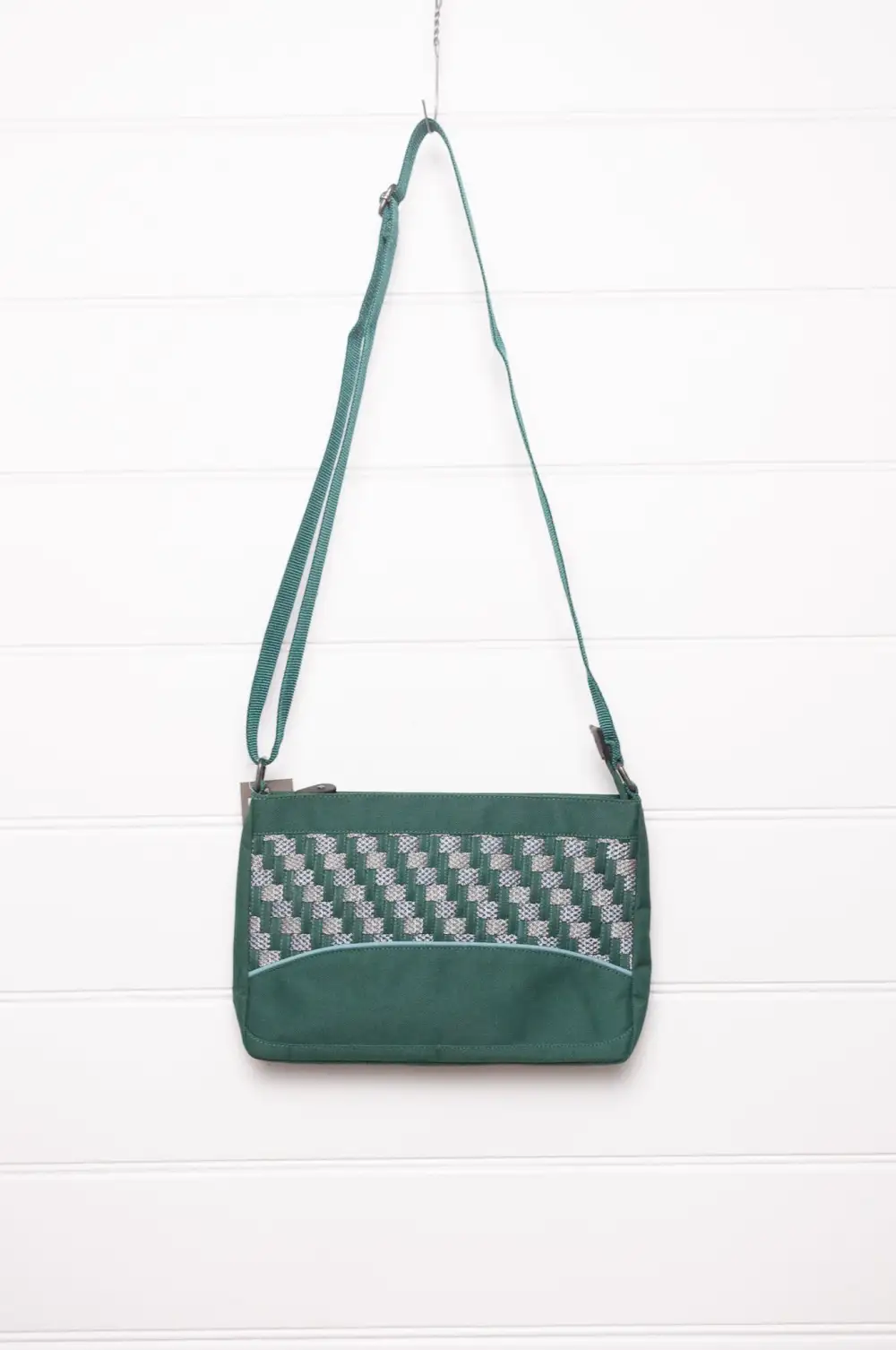 Zip Top Canvas Crossbody Bag
