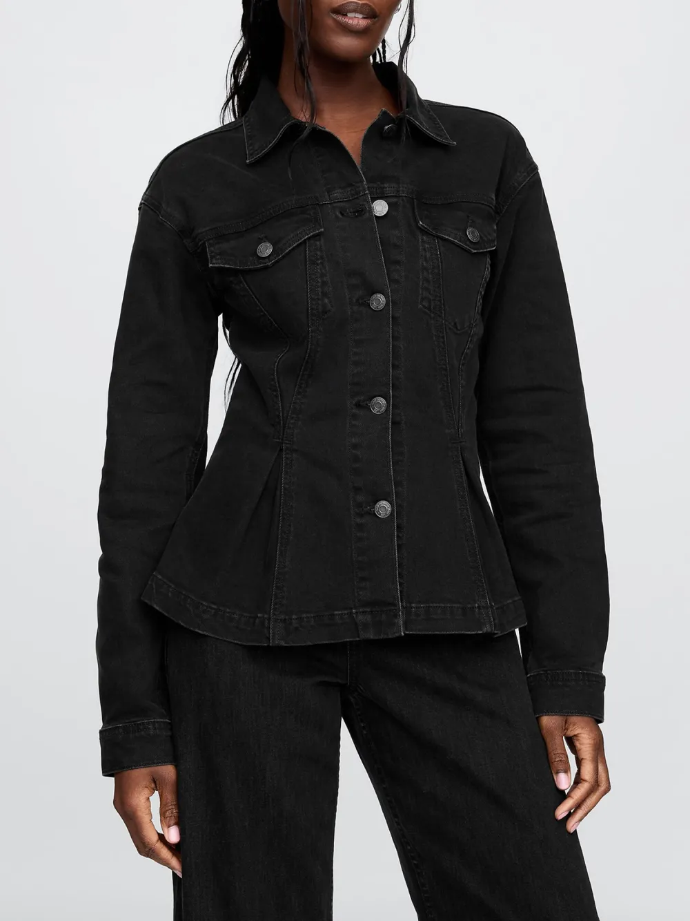 Pleated Button Jacket