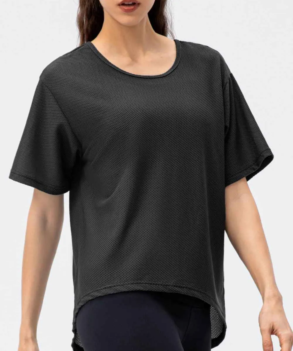 Round Neck Short Sleeve Active Tee